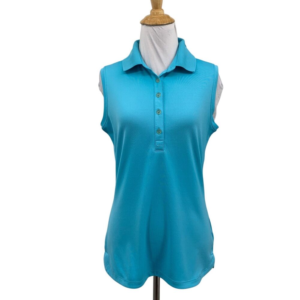 Nike Polo Shirt Womens S Small Golf Victory Dri Fit Tour Performance Sleeveless